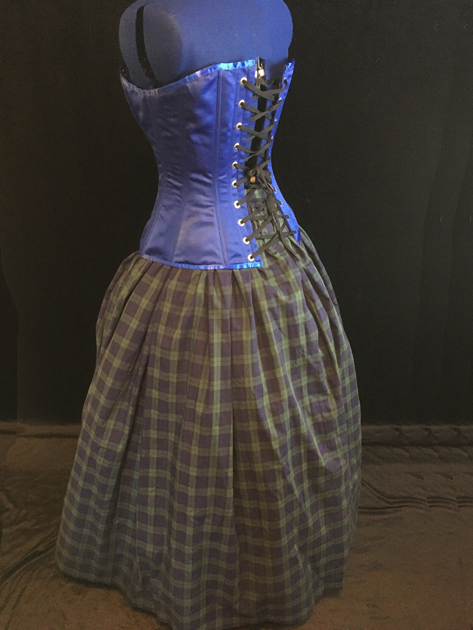 Scottish Plaid Corset dress Renaissance Faire size 1012 Etsy