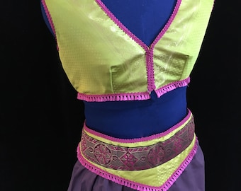 Silk Road belly dancer outfit, Renaissance Faire, three pieces, Size 12