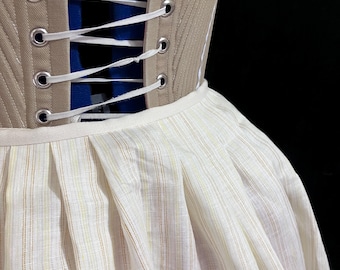 Striped Linen petticoat, 18th century, size 18-20