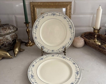 ヴィンテージ ミントン ベルミード柄 シルバーリム ディナープレート 10 5/8インチ 2枚セット