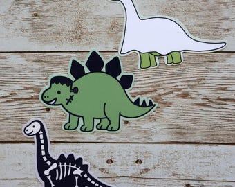 Halloween Costume Dinosaur Vinyl Stickers