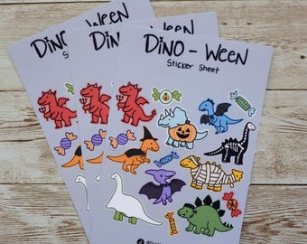 Dino-Ween Sticker Sheet