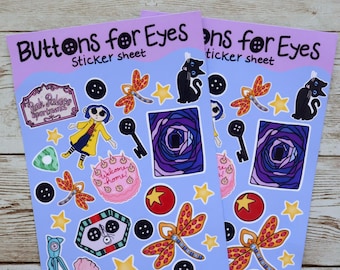Buttons For Eyes Sticker Sheet