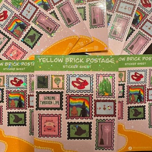 Yellow Brick Postage Sticker Sheet