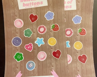 Bunch of Buttons Sticker Sheet
