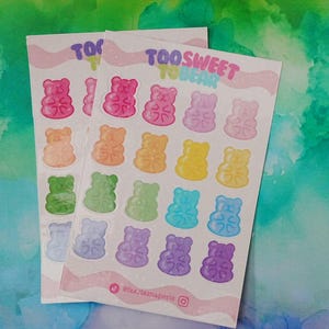 Feuille d'autocollants Too Cute to Bear