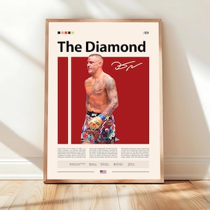 Dustin Poirier Poster, UFC Poster, MMA Poster, Boxing Poster, Sports Poster, Mid-Century Modern, Motivational Poster, Sports Bedroom Posters