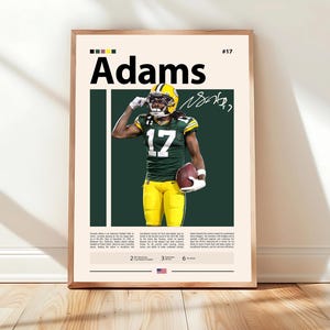 Devante Adams Poster, Las Vegas Raiders Poster, NFL Poster, Sports Poster, Football Poster, NFL Wall Art, Sports Bedroom Posters