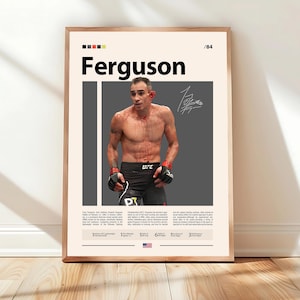 Tony Ferguson Poster, MMA Poster, Boxing Poster, Sports Poster, Mid-Century Modern, Motivational Poster, Sports Bedroom Posters