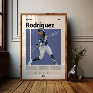 Julio Rodríguez Poster, Seattle Mariners Wall Art, MLB Print, Baseball Decor, Mariners Fan Gift, Sports Bedroom, Man Cave Artwork