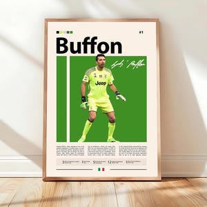 Gianluigi Buffon Italy Poster, Legendary Goalkeeper Print, Juventus & Azzurri Icon Wall Art, Italian Football Legend Decor
