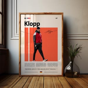 Jürgen Klopp Poster, Legendary Football Coach, Premier League, Liverpool FC, Soccer Fans, Sports Gift, Motivational Coach Posters