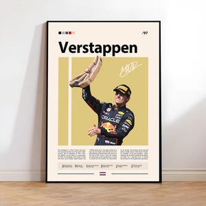 Max Verstappen Poster, Red Bull Racing F1 Wall Art, Formula 1 Champion Print, Motorsport Decor, Digital Download, Sports Bedroom Poster