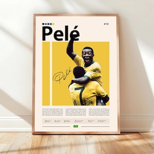 ペレのポスター、ブラジルのサッカー選手のポスター、サッカーギフト、スポーツポスター、フットボール選手のポスター、サッカーの壁アート、スポーツ寝室ポスター