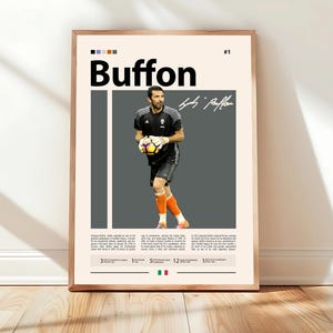 Gianluigi Buffon Juventus & Italy Poster, Legendary Goalkeeper Wall Art, Azzurri Icon Print, Italian Football Memorabilia