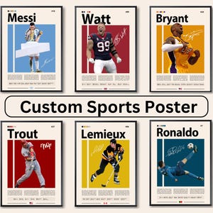 Individuelles Sport Poster, Sport Geschenk, Basketball Poster, Fußball Poster, Tennis Poster, Football Poster, Baseball Poster, Golf Poster