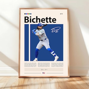 Bo Bichette Poster, Toronto Blue Jays Print, MLB Wall Art, Baseball Player Decor, Blue Jays Fan Gift, Sports Bedroom, Man Cave Print
