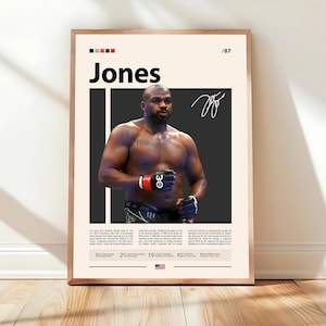 Jon Jones Poster, UFC Poster, MMA Poster, Boxen Poster, Sport Poster, Mid-Century Modern, Motivations Poster, Sport Schlafzimmer Poster