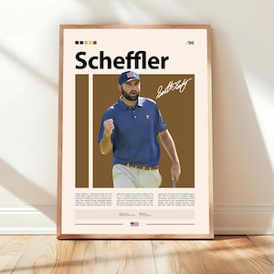 Scottie Scheffler Poster, USA Golf Poster, PGA Tour Wall Art, Golf Legend Print, Sports Wall Decor, Digital Download Poster