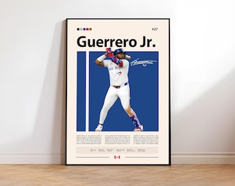 20x20 Plakat poovinj Guerrero Jr., Toronto Blue Jays, Baseball Drucke, Sportplakat, Baseballspieler, Baseball Wandkunst, Sport Schlafzimmerplakate