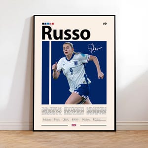 Poster Alessia Russo, Engelse voetballer, poster Arsenal, poster sport, poster voetbalspeler, kunst aan de muur voetbal, posters sportslaapkamer