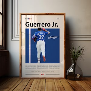 Vladimir Guerrero Jr. Poster, Blue Jays Wall Art, MLB Print, Baseball Player Decor, Toronto Fan Gift, Sports Bedroom, Man Cave Artwork