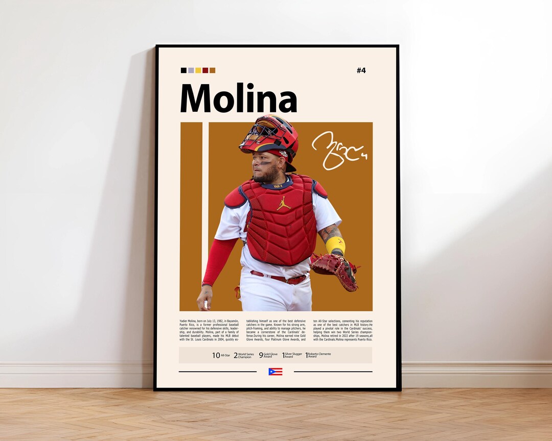 Yadier Molina Poster, St. Louis Cardinals, Baseball Prints, Sports Poster,  Baseball Player Gift, Baseball Wall Art, Sports Bedroom Posters - Etsy, image size:1080x864