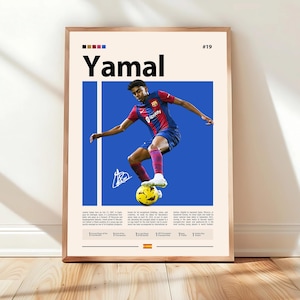 Lamine Yamal Poster, Spanish Footballer, Soccer Gifts, Sports Poster, Football Player Poster, Soccer Wall Art, Sports Bedroom Posters