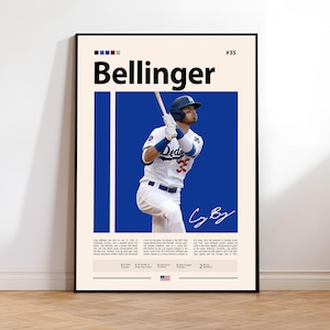Cody Bellinger Poster, Chicago Cubs Print, MLB Wall Art, Baseball Player Decor, Cubs Fan Gift, Sports Bedroom, Man Cave Print