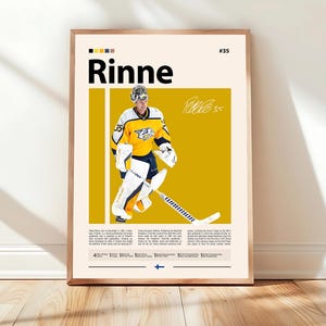 Pekka Rinne Poster, Nashville Predators Poster, NHL Poster, Hockey Poster, Sports Poster, Mid-Century Modern, Sports Bedroom Posters