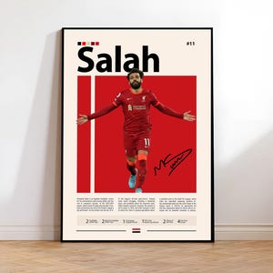 Mohamed Salah Poster, Egypt Poster, Liverpool FC Wall Art, Football Legend Print, Soccer Wall Decor, Digital Download Poster