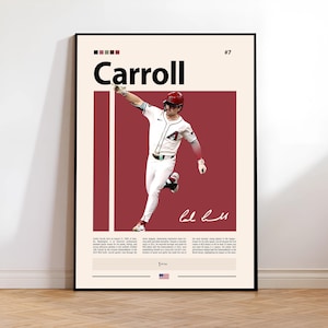 Corbin Carroll Poster, Arizona Diamondbacks Print, MLB Wall Art, Baseball Player Decor, Diamondback Fan Gift, Sports Bedroom, Man Cave Print
