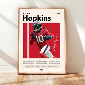 Poster di DeAndre Hopkins, stampa Arizona Cardinals, poster NFL, poster sportivo, fan NFL, poster di football, arte murale NFL, poster sportivi per camera da letto