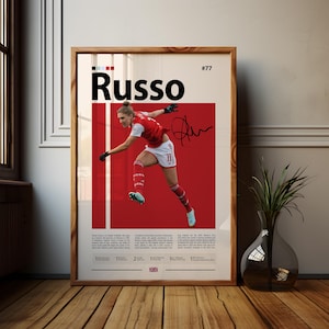 Pôster de Alessia Russo, jogador de futebol da Inglaterra, pôster do Arsenal, pôster esportivo, pôster de jogador de futebol, arte de parede de futebol, pôsteres esportivos para quarto