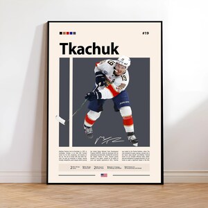 Matthew Tkachuk Poster, Florida Panthers Poster, NHL Poster, Hockey Poster, Sports Poster, Mid-Century Modern, Sports Bedroom Posters