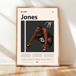 Jon Jones Poster, UFC Poster, MMA Poster, Boxen Poster, Sport Poster, Mid-Century Modern, Motivations Poster, Sport Schlafzimmer Poster
