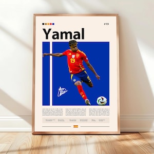 Lamine Yamal Poster, Spanish Footballer, Soccer Gifts, Sports Poster, Football Player Poster, Soccer Wall Art, Sports Bedroom Posters