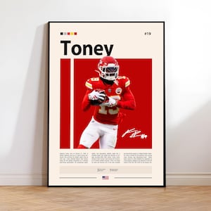 Kadarius Toney Poster, Kansas City Chiefs Print, NFL Wall Art, Football Player Decor, Chiefs Fan Gift, Sports Bedroom, Man Cave Print