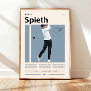 Jordan Spieth Poster, Golf Poster, Motivational Poster, Sports Poster, Modern Sports Art, Golf Gifts, Minimalist Poster, Golf Wall Art