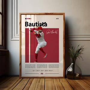 José Bautista Poster, Toronto Blue Jays Print, MLB Wall Art, Baseball Player Decor, Blue Jays Fan Gift, Sports Bedroom, Man Cave Print
