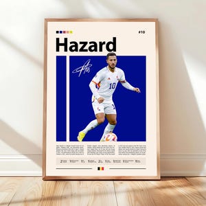 Eden Hazard Poster, Chelsea Poster, Soccer Gifts, Sports Poster, Football Player Poster, Soccer Wall Art, Sports Bedroom Posters