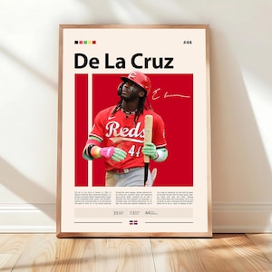 Elly De La Cruz Poster, Cincinnati Reds Print, MLB Wall Art, Baseball Player Decor, Reds Fan Gift, Sports Bedroom, Man Cave Print