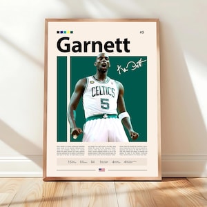 Kevin Garnett Boston Celtics Print, NBA Wall Art, Basketball Poster, Celtics Fan Gift, Sports Decor, Garnett Artwork