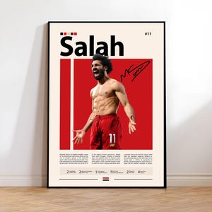 Mohamed Salah Poster, Egypt Poster, Liverpool FC Wall Art, Football Legend Print, Soccer Wall Decor, Digital Download Poster