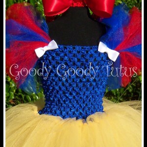 APPLE of MY EYE Inspired Crocheted Tutu Dress and Red Satin Bow Headband