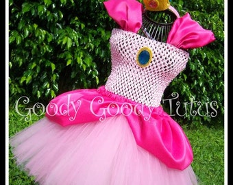 JUST PEACHY Princess Peach Tutu Dress and Crown