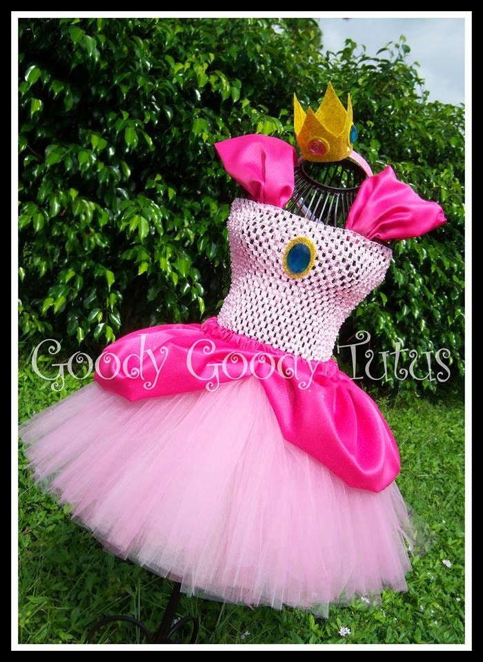 JUST PEACHY Princess Peach Tutu Dress and Crown Etsy UK
