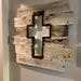 Rustic Wooden Cross Wall Decor- Lighted Pallet Wood Christian Wall Art ...