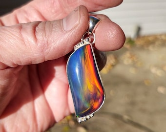 Aurora Synthetic Opal Pendant