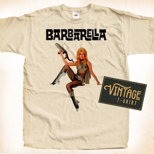 Barbarella Queen V3 T shirt Tee Natural Vintage Cotton Movie Poster All Sizes S M L XL 2X 3X 4X 5X